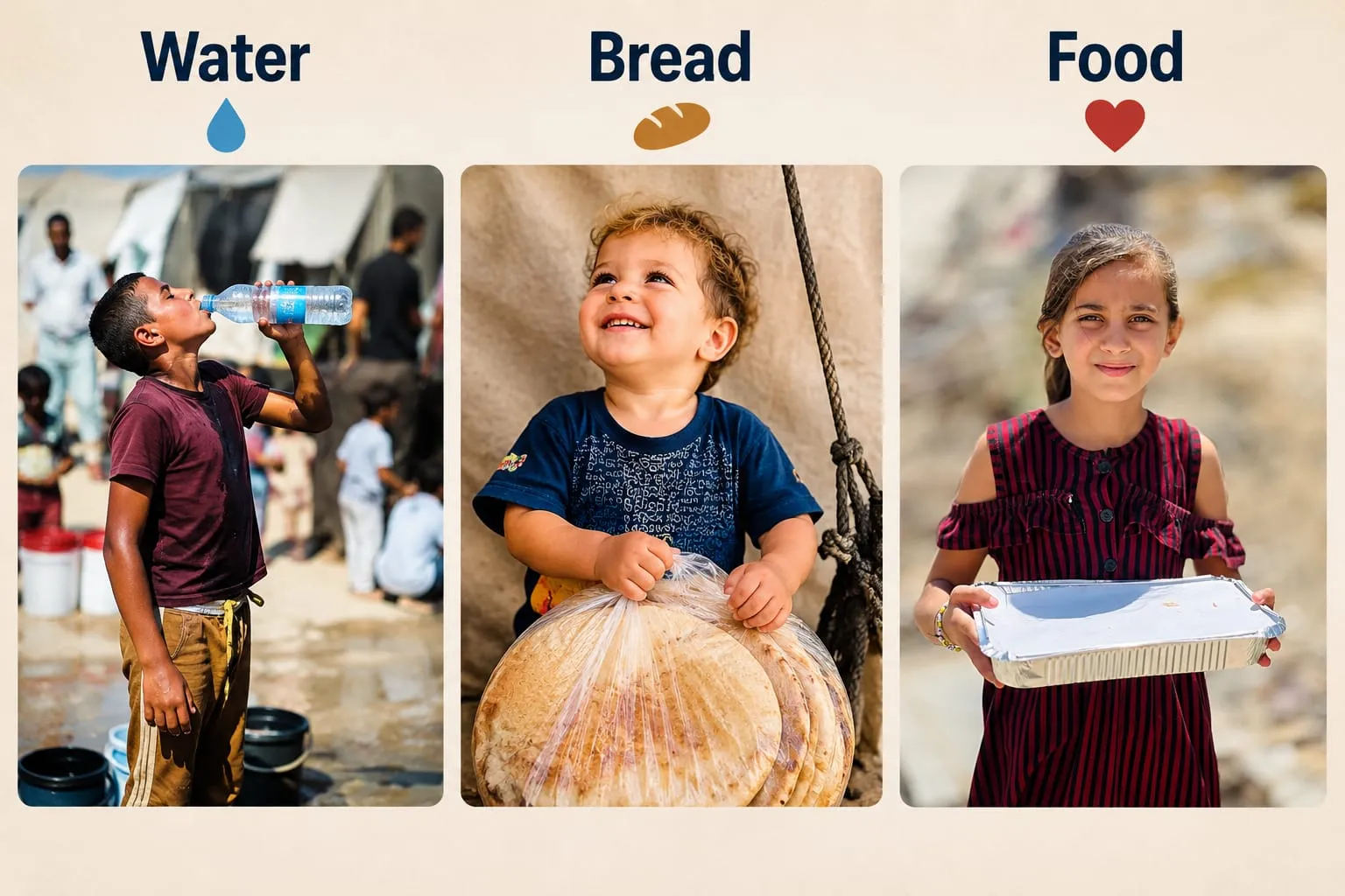 Daily meals, bread and water distribution for our hounoured people